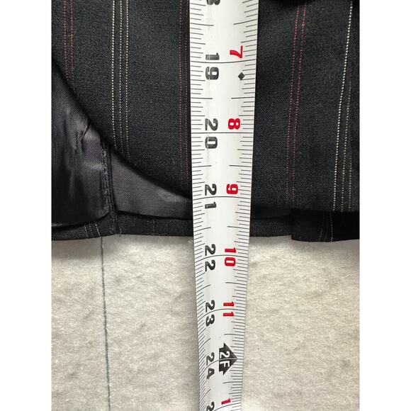 Y2K Candie’s Black Pinstripe Cropped Blazer Women’s L - Picture 7 of 8